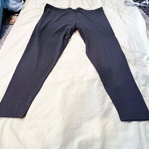 NEW PHOTOS! LEGGINGS, FLAT WAISTBAND, ASH GREY MIX, SIZE 4X, PULL ON, COTTON/ELA